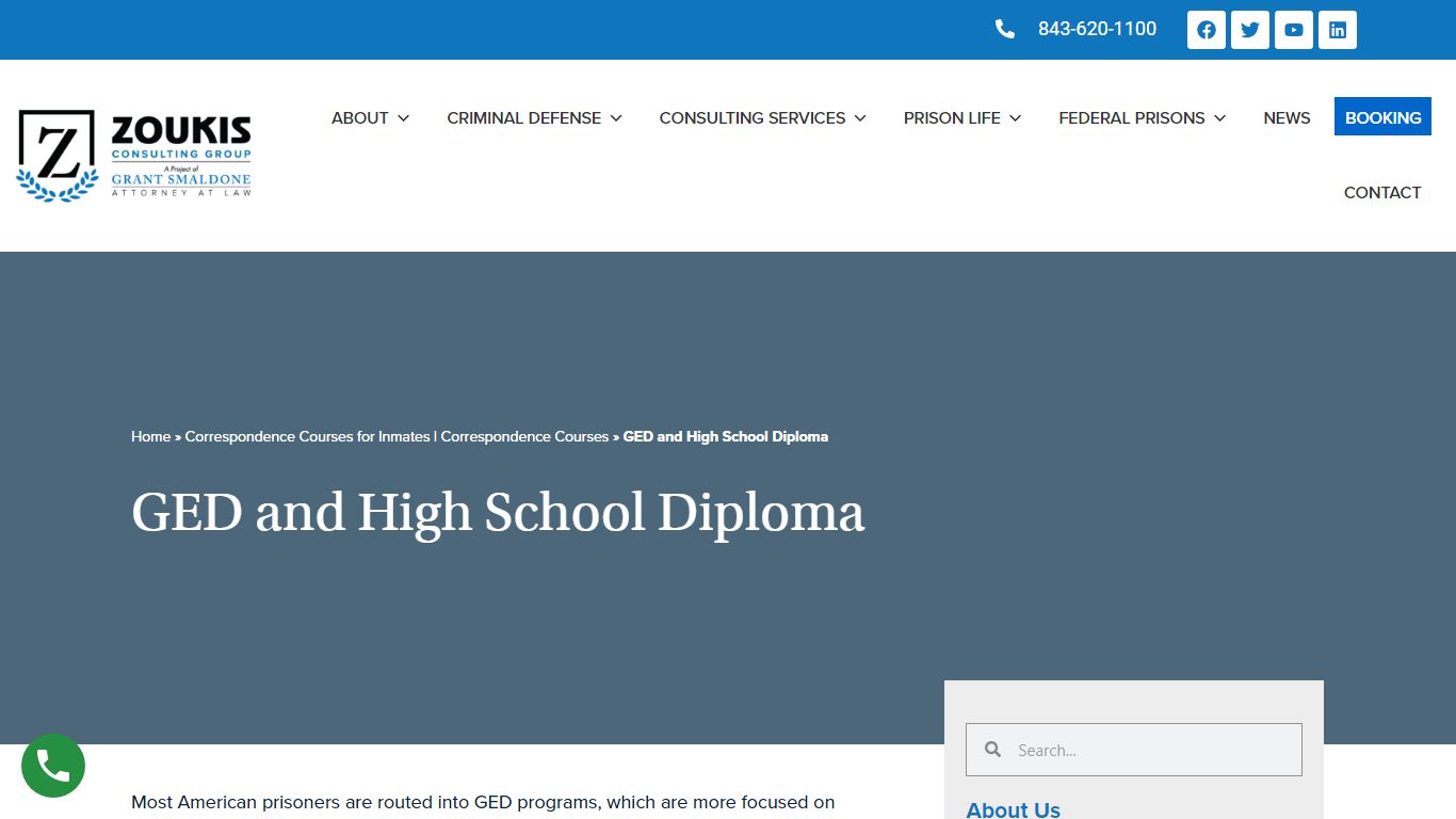 GED and High School Diploma | Prison Studies - Law Offices of Grant ...